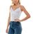 商品Ultra Flirt | Juniors' Ribbed Tank Top颜色White