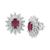 颜色: Ruby, Effy | EFFY® Sapphire (1/3 ct. t.w.) & Diamond (1/3 ct. t.w.) Stud Earrings in 14k White Gold. (Also available in Ruby and Emerald)