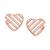 商品Michael Kors | Sterling Silver Open Heart Stud Earrings Available in Silver, 14K Rose-Gold Plated or 14K Gold Plated颜色Rose Gold Plated