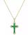 颜色: Emerald, Macy's | Lab-Grown Blue Sapphire (3/4 ct. t.w.) & Lab-Grown White Sapphire (1/10 ct. t.w.) Ornate Cross 18" Pendant Necklace in 14k Gold-Plated Sterling Silver (Also in Lab-Grown Emerald)