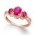 商品第4个颜色Ruby/Rose Gold, Macy's | Tanzanite (1 ct. t.w.) & Diamond (1/4 ct. t.w.) 3-Stone Ring in 14k Gold (Also in Ruby, Emerald & Sapphire)