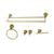 商品第4个颜色Satin Brass, Kingston Brass | Concord Dual-Towel Bar 5-Pc. Bathroom Accessory Set