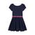 商品第1个颜色French Navy, Ralph Lauren | Big Girls Short Sleeves Striped-Trim Ponte Dress