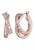 商品Givenchy | Gold Tone 19 Millimeter Crystal Overlap Hoop Earrings颜色ROSE GOLD