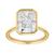 颜色: yellow, LuvMyJewelry | Nerina 14K Gold Radiant Bezel Lab Grown Diamond Solitaire Engagement Ring - 5 Cts