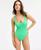 颜色: Mint Tea, Salt + Cove | Women's Mint Tea Rib Scrunch One-Piece Swimsuit, Exclusively at Macy's