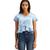 商品Tommy Jeans | Tie-Dyed Cinch-Front Cotton T-Shirt颜色Dusk