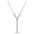 商品第1个颜色Sterling Silver, Macy's | Cubic Zirconia Graduated Y Adjustable Necklace (6.5 ct. t.w.) in 18K Sterling Silver or Sterling Silver
