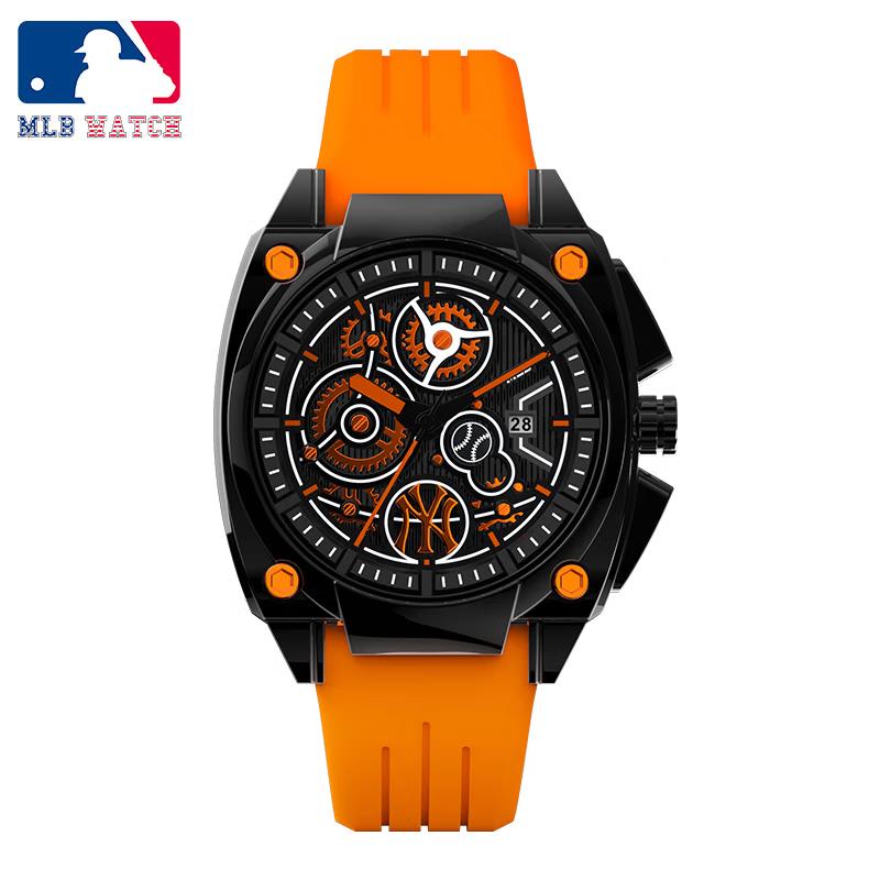 商品MLB | 简约百搭手表运动夜光男女石英表MLB-NY22061-BP7颜色橙色