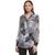 商品第1个颜色Bk Ivory Bk Mlt, DKNY | Women's Plaid-Print Button-Down Chiffon Shirt