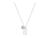 Sterling Forever | Sterling Silver Tag & CZ Heart Pendant Necklace, 颜色Silver