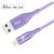 color Purple, LAX Gadgets | Apple MFi Certified Braided Nylon Lightning Slim Cable for iPhone, iPad, Airpods 10FT