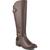 商品Karen Scott | Karen Scott Womens Leandraa Faux Leather Knee-High Boots颜色Dark Brown