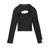 商品Rokh | Strap Jersey Top w/ Sleeves颜色Black