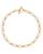 颜色: Gold, Ettika Jewelry | Golden Flat Rectangle Chain Necklace, 15"