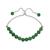 颜色: Aventurine, Macy's | Genuine Stone Bead Adjustable Bracelet in Silver Plate