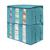 颜色: Aqua, Sorbus | Foldable Fabric Storage 3 Sectional Organizer Bag, Pack of 2