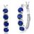 颜色: created blue sapphire, MAX + STONE | Round Gemstone Statement Hoop Earrings in Sterling Silver (0.9 inches)