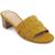 商品Marc Fisher | Marc Fisher LTD Womens Debora Leather Slip On Heel Sandals颜色Yellow Suede