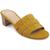 商品Marc Fisher | Marc Fisher LTD Womens Debora Leather Slip On Heel Sandals颜色Yellow Suede