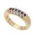 商品第2个颜色18 Karat Micro Plated Gold Over Brass, BONHEUR JEWELRY | Addison Blue Crystal Ring