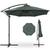 颜色: slate, Best Choice Products | 10ft Offset Hanging Outdoor Market Patio Umbrella w/ Easy Tilt Adjustment