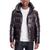商品Michael Kors | Men's Shiny Hooded Puffer Jacket, Created for Macy's颜色Black