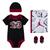 Jordan | Hat Blanket Bodysuit Bootie (Infant/Toddler/Little Kids), 颜色White