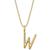 颜色: W, Sarah Chloe | Andi Initial Pendant Necklace in 14k Gold-Plate Over Sterling Silver, 18"