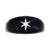 颜色: Black, Macy's | Lab-Grown White Sapphire (1/20 ct. tw.) & Enamel Star Ring in Sterling Silver (Also in Black Spinel)