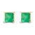 颜色: green emerald | yellow, Haus of Brilliance | 14K Gold 5x5MM Princess Cut Gemstone Solitaire Stud Earrings