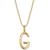 颜色: G, Sarah Chloe | Andi Initial Pendant Necklace in 14k Gold-Plate Over Sterling Silver, 18"