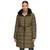 颜色: Loden, DKNY | Women's Rope Belted Faux-Fur-Trim Hooded Puffer Coat