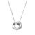 Michael Kors | Women's Fulton Station Pave Interwined Ring Pendant with Clear Stones, 颜色Silver Tone