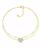 颜色: Gold, Essentials | Double Row Clear Cubic Zirconia Heart Anklet in Silver Plate