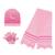 颜色: light pink, Heat Trendz | Girl's One Size Fits Most Stripe Butterfly Hat Gloves and Scarf Winter Set