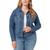 Jessica Simpson | Trendy Plus Size Pixie Long Sleeve Denim Jacket, 颜色Mercer