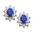 商品第1个颜色Sapphire, Macy's | Sapphire (1-1/3 ct. t.w.) and Diamond Accent Stud Earrings in 10k White Gold (Also in Emerald)