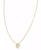 颜色: Gold Lstr, Kendra Scott | 14k Gold-Plated Framed Drusy Stone 19" Adjustable Pendant Necklace