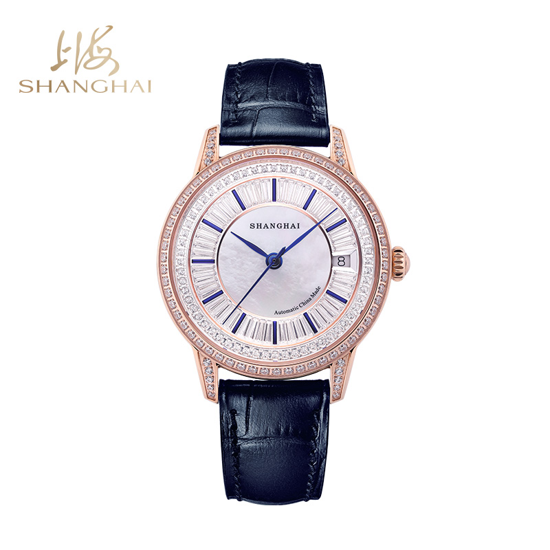 商品SHANGHAI WATCH | 大都会系列·水晶 女士自动机械腕表颜色蓝色