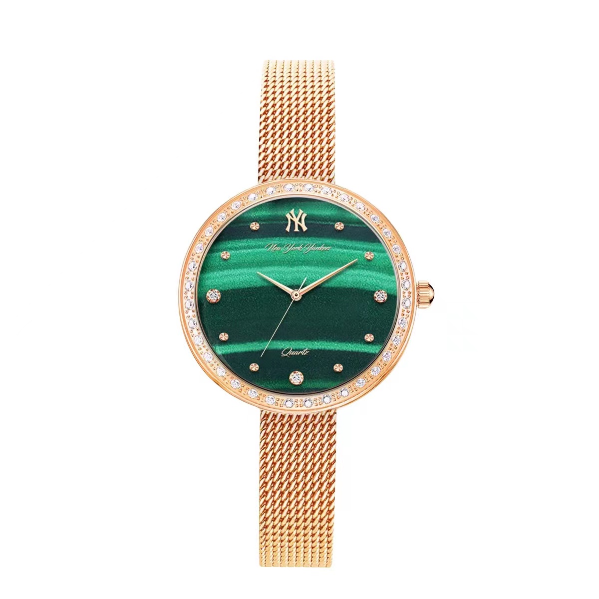 商品第1个颜色迷人绿表盘, MLB | MLB美职棒手表女小巧细带简约手表超薄气质ins风轻奢防水表SD101