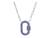 Sterling Forever | Pave CZ Carabiner Lock Necklace, 颜色Silver