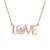 商品第1个颜色Rose Gold, Macy's | Cultured Freshwater Pearl (7mm) LOVE 17" Pendant Necklace