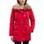 商品第7个颜色Crimson, Michael Kors | Women's Faux-Fur-Collar Hooded Down Puffer Coat, Created for Macy's