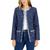 商品Charter Club | Women's Tweed Collarless Patch-Pocket Jacket, Created for Macy's颜色Intrepid Blue Combo