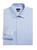 color BLUE, Zegna | Regular-Fit Long-Sleeve Cotton Dress Shirt