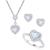 商品第10个颜色WHITE SAPPHIRE, Macy's | 3-Pc. Set Amethyst (3-1/3 ct. t.w.) & Lab-Created White Sapphire (3/4 ct. t.w.) Heart Pendant Necklace, Ring, & Stud Earrings in Sterling Silver (Also in Additional Gemstones)