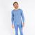 颜色: Blue, Leveret | Mens Classic Solid Color Thermal Pajamas