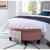 颜色: Pink, Inspired Home | Leandra Storage Ottoman