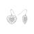 商品Giani Bernini | Gray and Pink Crystal (0.35 ct.t.w) Filigree Heart Drop Earrings in Sterling Silver颜色Grey